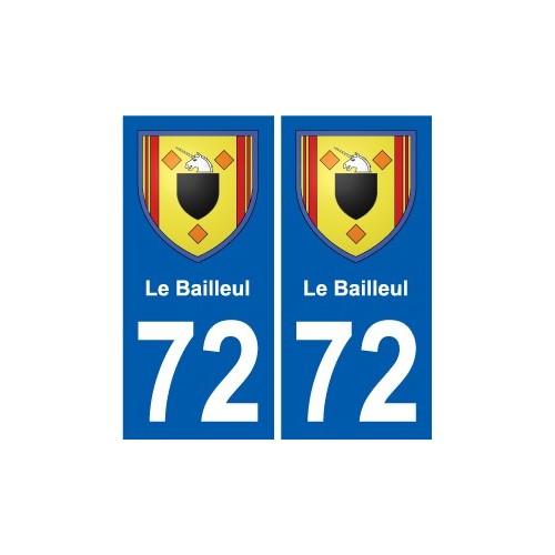 72 Challes blason autocollant plaque stickers ville