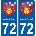 72 Champagne blason autocollant plaque stickers ville