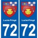 72 Champagne blason autocollant plaque stickers ville
