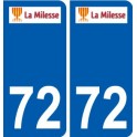 72 La Milesse logo autocollant plaque stickers ville