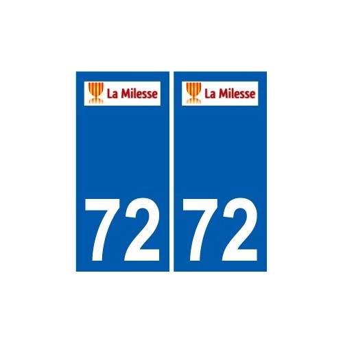 72 La Milesse logo autocollant plaque stickers ville