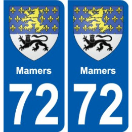 72 Mamers blason autocollant plaque stickers ville