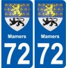72 Mamers stemma adesivo piastra adesivi città