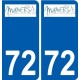 72 Mamers logo autocollant plaque stickers ville