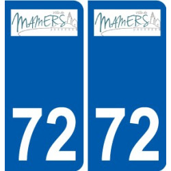 72 Mamers coat of arms sticker plate stickers city