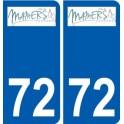72 Mamers wappen aufkleber typenschild aufkleber stadt