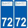 72 Mamers coat of arms sticker plate stickers city