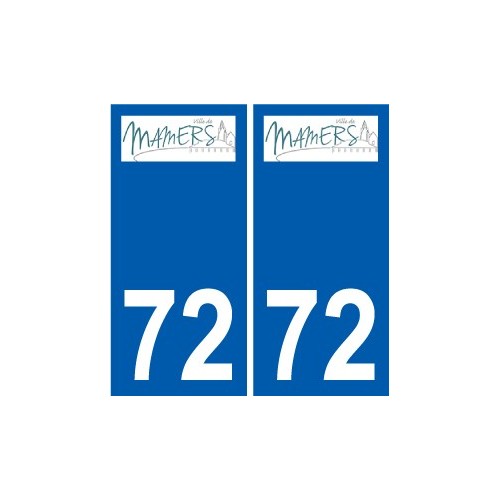 72 Mamers logo autocollant plaque stickers ville