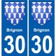 29 de Penmarch escudo de armas de la etiqueta engomada de la placa de pegatinas de la ciudad
