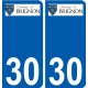 30 Penmarch logo autocollant plaque stickers ville