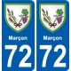 72 Marçon stemma adesivo piastra adesivi città
