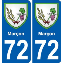 72 Marçon wappen aufkleber typenschild aufkleber stadt