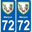 72 Marçon wappen aufkleber typenschild aufkleber stadt