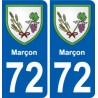 72 Marçon stemma adesivo piastra adesivi città