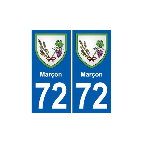 72 Marçon blason autocollant plaque stickers ville