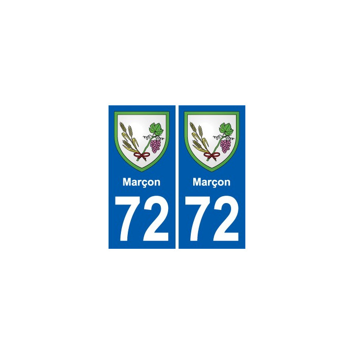 72 Marçon wappen aufkleber typenschild aufkleber stadt