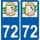 72 Marçon logo autocollant plaque stickers ville