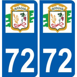 72 Marçon logo autocollant plaque stickers ville