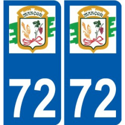 72 Marçon coat of arms sticker plate stickers city