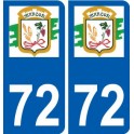 72 Marçon wappen aufkleber typenschild aufkleber stadt