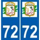72 Marçon escudo de armas de la etiqueta engomada de la placa de pegatinas de la ciudad