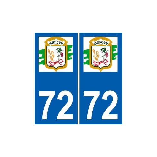 72 Marçon escudo de armas de la etiqueta engomada de la placa de pegatinas de la ciudad