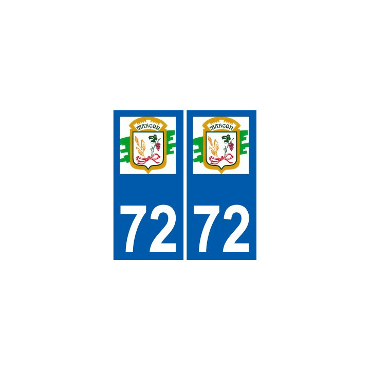 72 Marçon coat of arms sticker plate stickers city