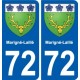 72 Marigné-Laillé blason autocollant plaque stickers ville