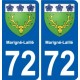 72 Marigné-Laillé coat of arms sticker plate stickers city