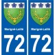 72 Marigné-Laillé blason autocollant plaque stickers ville