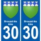 30 Penmarch blason autocollant plaque stickers ville