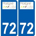 72 Marigné-Laillé wappen aufkleber typenschild aufkleber stadt