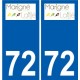 72 Marigné-Laillé logo autocollant plaque stickers ville