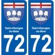 72 Saint-Georges-du-Bois coat of arms sticker plate stickers city