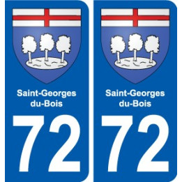 72 Saint-Georges-du-Bois wappen aufkleber typenschild aufkleber stadt