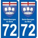 72 Saint-Georges-du-Bois blason autocollant plaque stickers ville