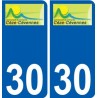 30 Penmarch logo autocollant plaque stickers ville