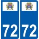 72 Saint-Georges-du-Bois escudo de armas de la etiqueta engomada de la placa de pegatinas de la ciudad