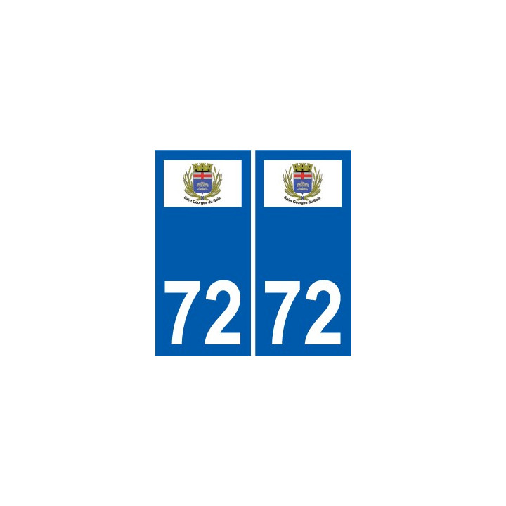72 Saint-Georges-du-Bois coat of arms sticker plate stickers city