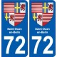 72 Saint-Ouen-en-Belin coat of arms sticker plate stickers city