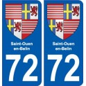72 Saint-Ouen-en-Belin coat of arms sticker plate stickers city