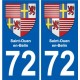 72 Saint-Ouen-en-Belin coat of arms sticker plate stickers city