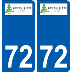 72 Saint-Ouen-en-Belin coat of arms sticker plate stickers city