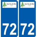 72 Saint-Ouen-en-Belin wappen aufkleber typenschild aufkleber stadt