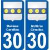 29 de Penmarch escudo de armas de la etiqueta engomada de la placa de pegatinas de la ciudad