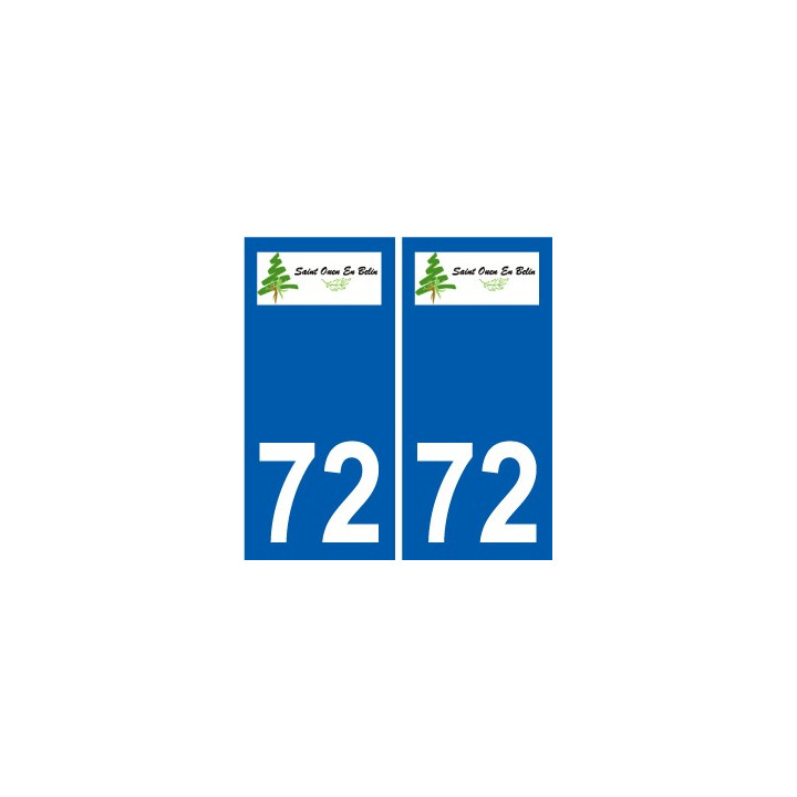 72 Saint-Ouen-en-Belin logo autocollant plaque stickers ville
