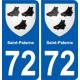 72 Saint-Paterne blason autocollant plaque stickers ville
