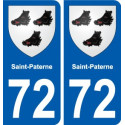 72 Saint-Paterne wappen aufkleber typenschild aufkleber stadt