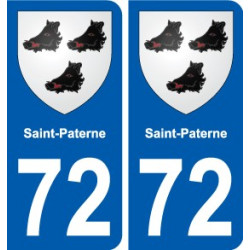 72 Saint-Paterne coat of arms sticker plate stickers city