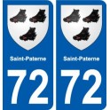 72 Saint-Paterne wappen aufkleber typenschild aufkleber stadt